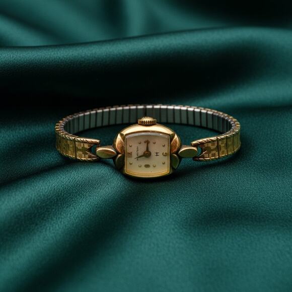 Vintage Hamilton Ladies Dress Watch 10K RGP Bezel-Manual Wind-As Is-Parts Repair